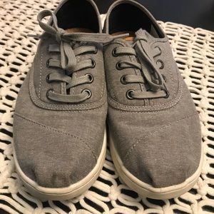Toms gray canvas shoes